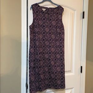 Talbots Navy and pink shift dress